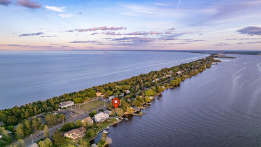 Rare dual-waterfront location with Lake Superior and Superior Bay access in Duluth, MN.