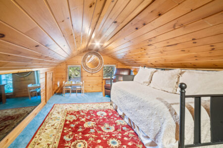 Upstairs playroom with games and toys