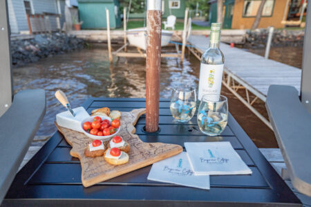 Enjoy a snack out on the dock