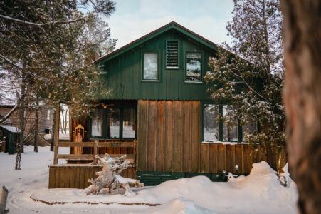 Peaceful winter bay views from this four-season Duluth vacation rental.